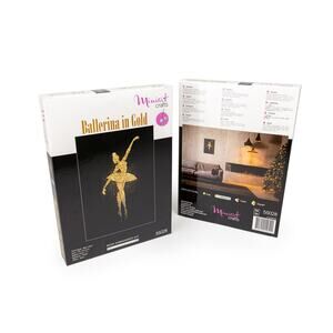 Miniart Crafts 55028 Ballerina in Gold DIY Bead Embroidery Kit Handmade Wall Art